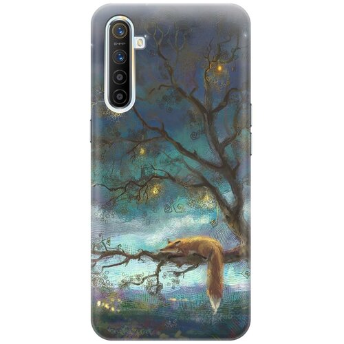 фото Re:pa накладка transparent для realme xt с принтом "лиса на дереве"