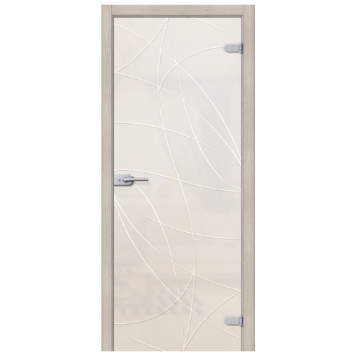 Стеклянная дверь, Аврора Белое Сатинато, двери стеклянные 2000x700
