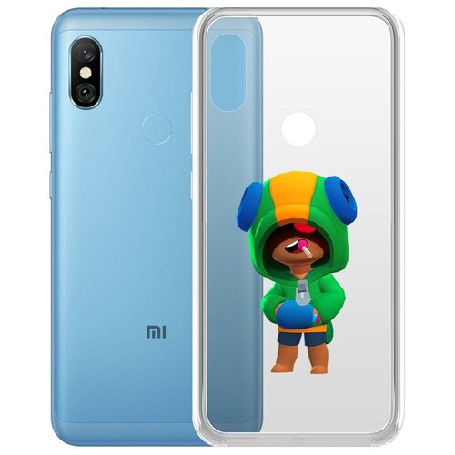 фото Чехол-накладка clear case brawl stars-леон для xiaomi redmi note 6 pro krutoff group