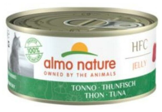 Almo Nature Консервы для Кошек с Тунцом в желе (HFC - Jelly - Tuna ) 5133H, 0,150 кг
