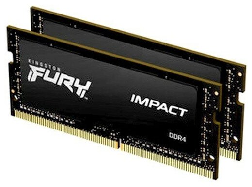 Оперативная память Kingston FURY Impact 64 ГБ (32 ГБ x 2 шт.) DDR4 2666 МГц SODIMM CL16 KF426S16IBK2/64