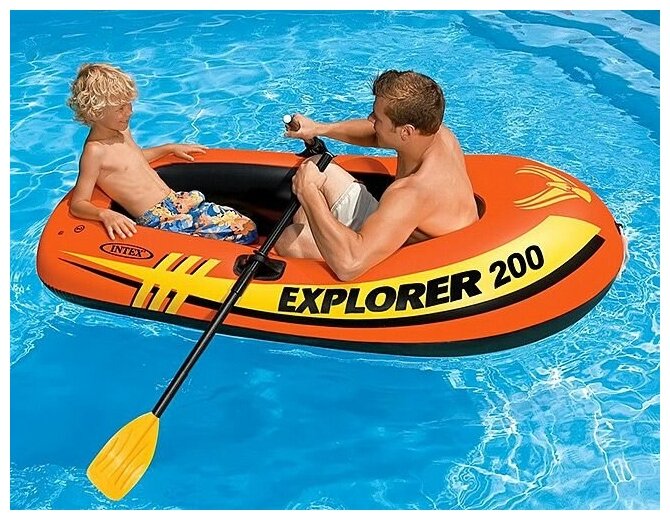 Надувная лодка Intex Explorer-200, 185х94х41 см