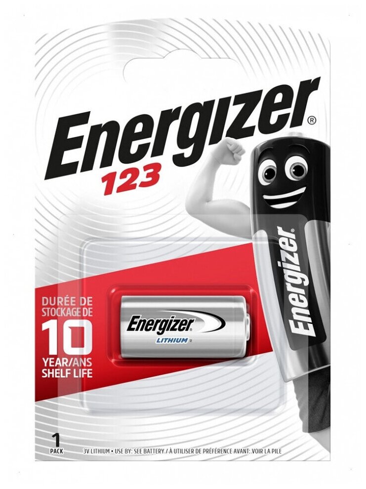 Батарейка Energizer Lithium CR123 3V, 2 шт