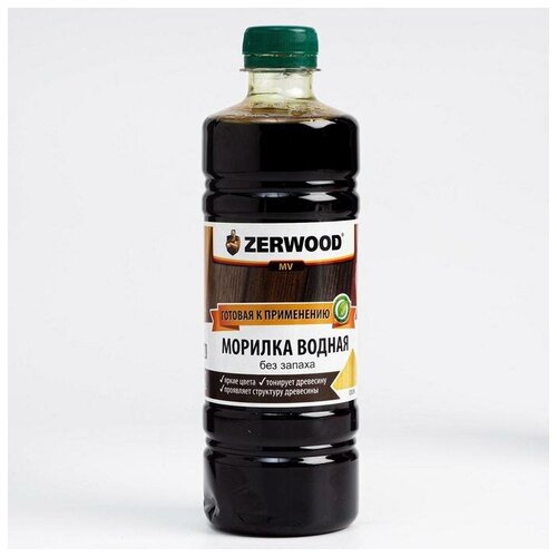 Морилка водная ZERWOOD MV сосна, 0,5 л морилка водная zerwood дуб 0 5л бутылка