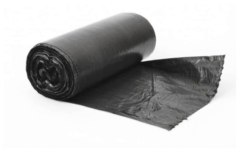 Optiline Мешки для мусора 60л, 60х80см, 10мкм, черные 20шт, 1 рулон - фотография № 1