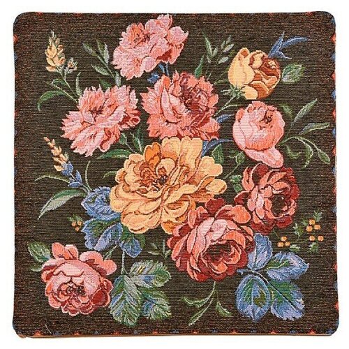 Наволочка гобеленовая декоративная 38х38 Гобелен плюс Царский букет 665₽