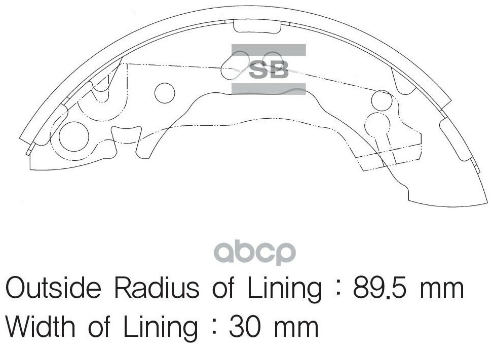 Колодки тормозные барабанные SANGSIN BRAKE SA096