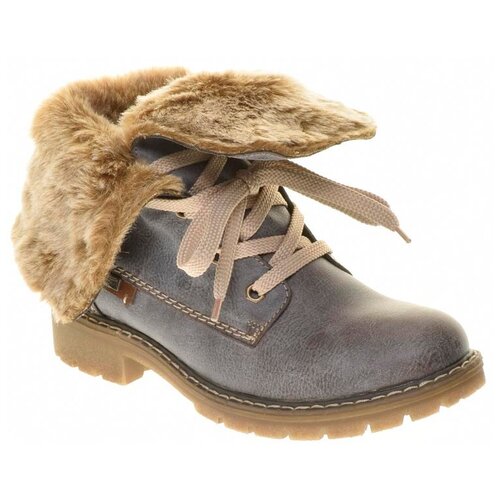фото Ботинки rieker женские зимние, размер 37, цвет серый, артикул y9122-45