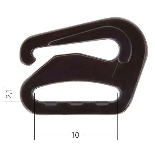 Крючок для бюстгальтера пластик ARTA.F. SF-1-3 d10мм, цв.111 коричневый, уп.50шт