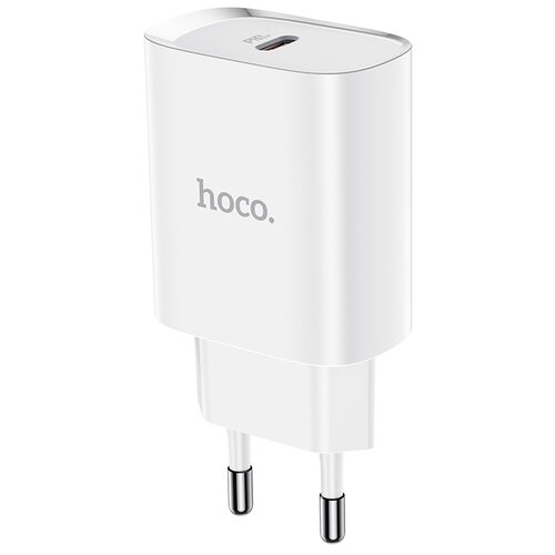 Сетевое зарядное устройство Hoco N14 Smart, 18 Вт, белый сетевое зарядное устройство n14 pd 20w type c usb c белое адаптер блок питания hoco
