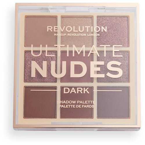 Купить Тени для век Makeup Revolution Палетка теней для век Ultimate Nudes Eyeshadow Palette, темно-коричневый/светло-розовый/бежевый/фиолетовый/бронзовый