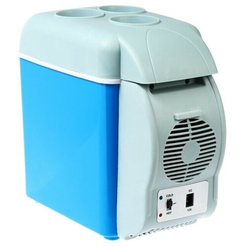 Автохолодильник 7.5 л, 12 В, с функцией подогрева, серо-голубой холодильник автомобильный с функцией подогрева 12в 220в 24 л