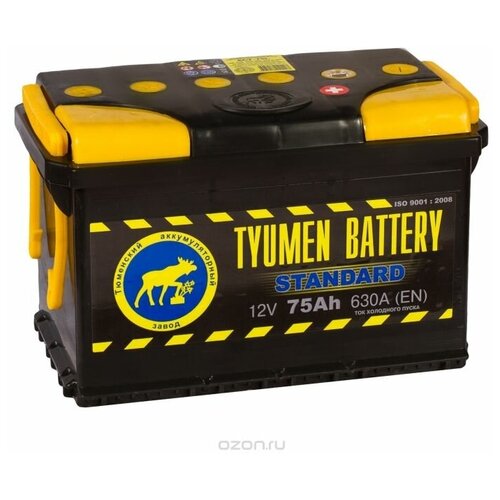 фото Аккумулятор тюмень стандарт 6ct-75l 75 п/п tyumen battery