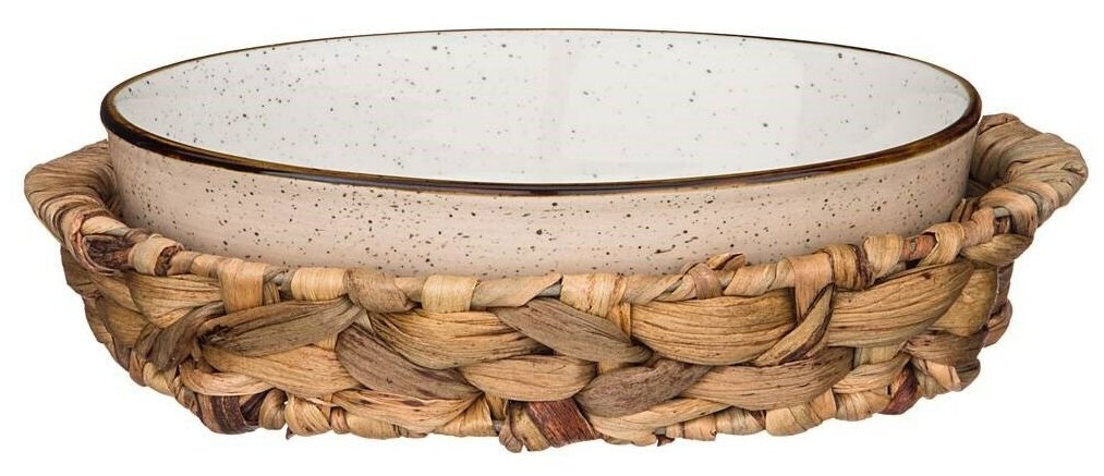 Блюдо для запекания В плетеной корзине BRONCO NATURE 26*17*6,5 СМ 800 МЛ К