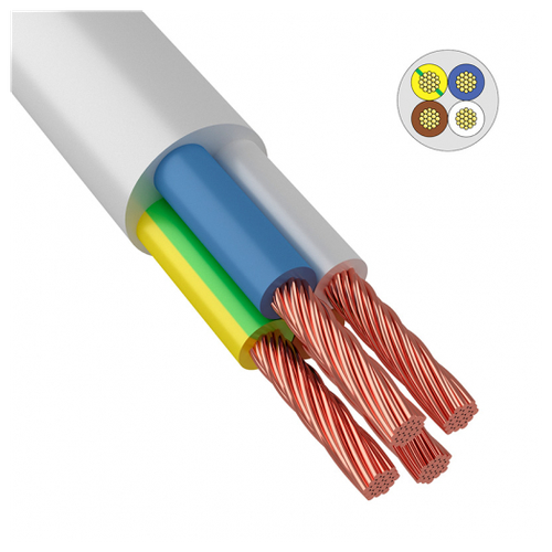 Провод бытовой ПВС КАЛУЖСКИЙ КАБЕЛЬНЫЙ ЗАВОД ГОСТ, 4x10 мм², 100 м