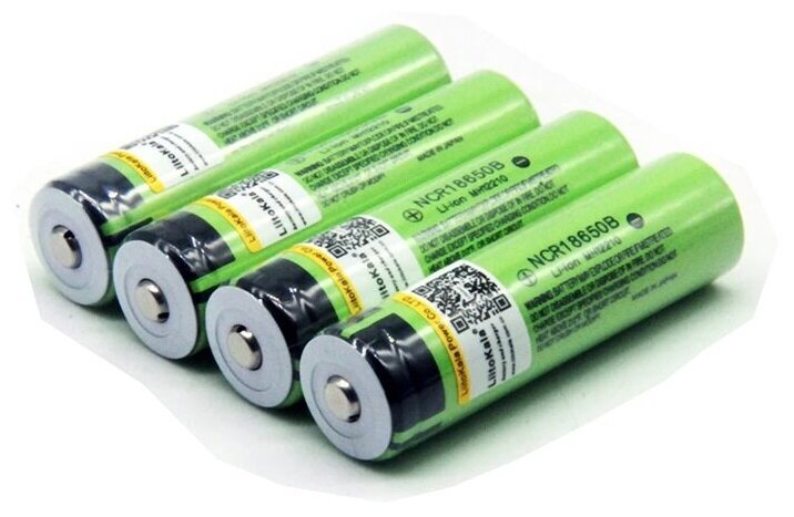 Аккумулятор LiitoKala 18650 Li-ion 3.7В 3400mAh выпуклый на плюсе незащищенный (NCR18650B) 4 шт.