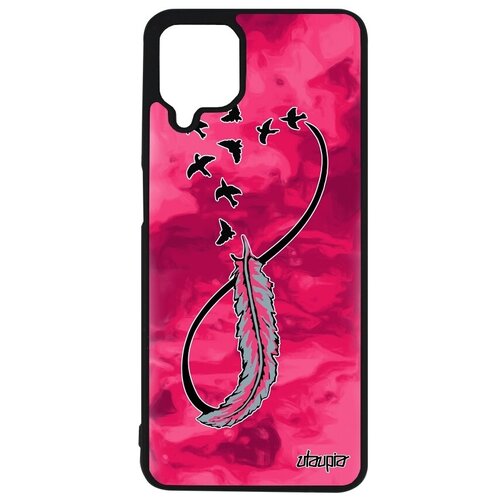 фото Защитный чехол на мобильный // samsung galaxy a12 // "бесконечность" infinite мудрость, utaupia, черный