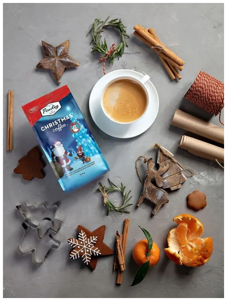 Кофе молотый Paulig Christmas coffee, 200 г. Черный кофе с добавлением корицы и кардамона - фотография № 9