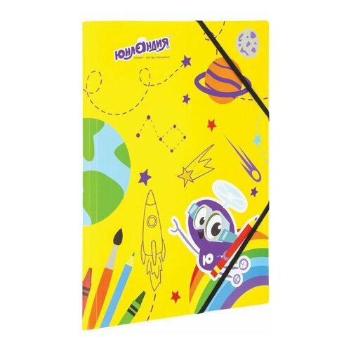 фото Папка на резинках юнландия, а4, цветная печать, до 300 листов, 500 мкм, 228046