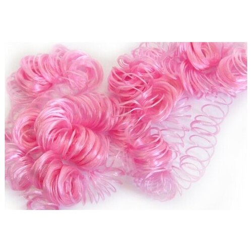 Волосы кудри КЛ.26512 45+-5г цв. розовый волосы для кукол кудряшки цв черный