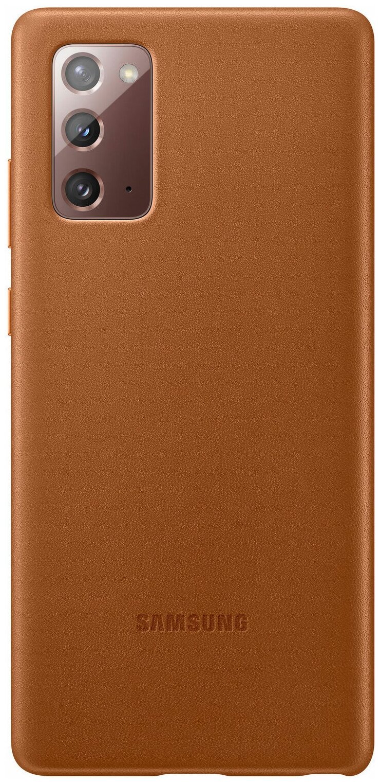 Чехол (клип-кейс) SAMSUNG Leather Cover, для Samsung Galaxy Note 20, коричневый [ef-vn980laegru] - фото №6