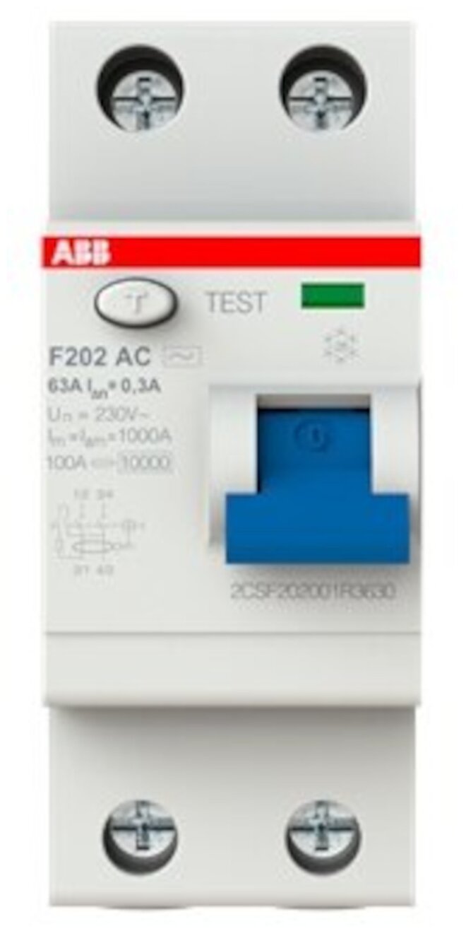 Выключатель дифференциального тока Abb 2CSF202001R1630