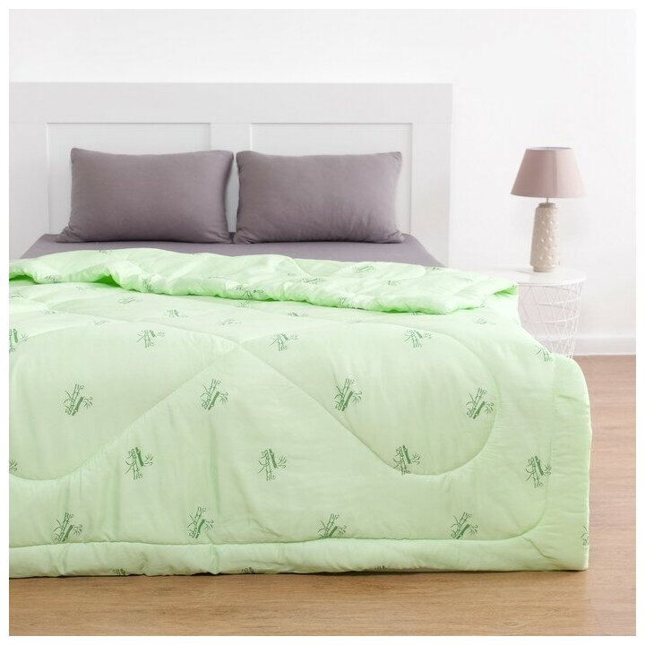 Одеяло Бамбук 172х205 см, полиэфирное волокно 200 гр/м, пэ 100%./В упаковке шт: 1
