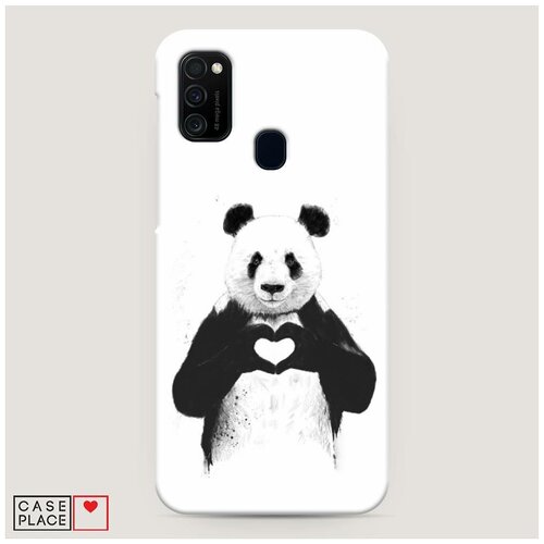 фото Чехол пластиковый samsung galaxy m21 панда love case place