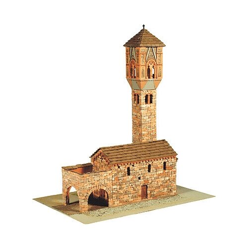 фото Сборная модель из керамики domus kits (испания), церковь святой марии магдалены xii в, масштаб 1:63, dms40092