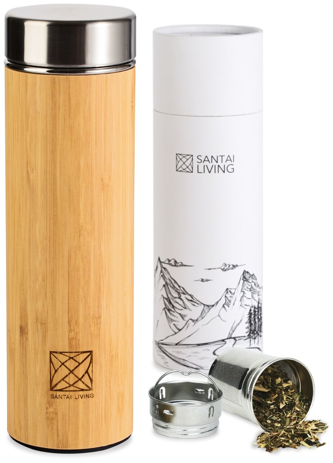 Термокружка из бамбука с фильтром Santai Living