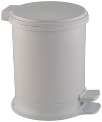 Ведро мусорное с педалью 11 л (контейнер для мусора в комплекте), белое