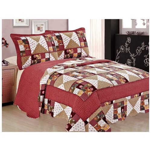 Пэчворк покрывало на двуспальную кровать арт.8501 (230x250)