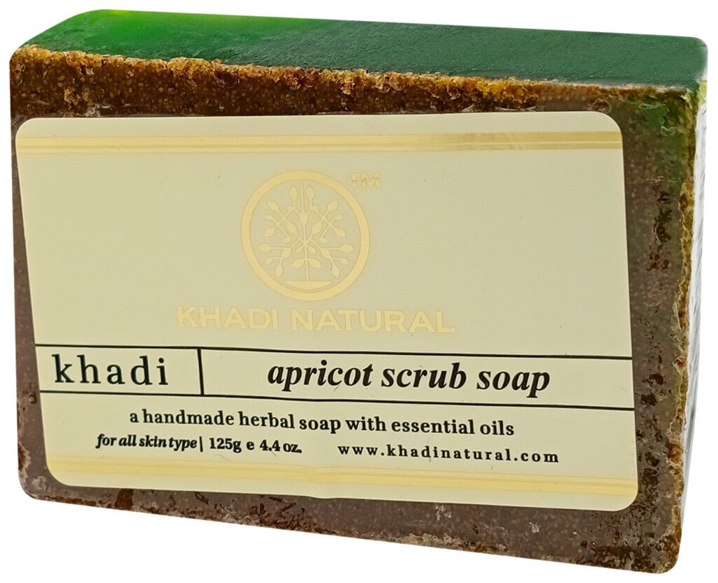 KHADI NATURAL Мыло-скраб абрикосом 125г