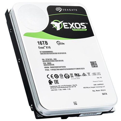 16TB Seagate Exos X18 ST16000NM000J жесткий диск seagate exos x18 16tb st16000nm000j