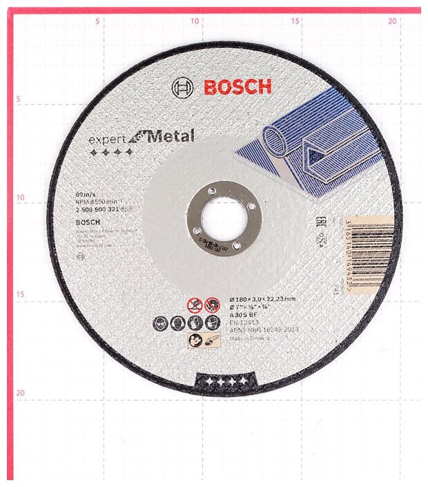 Круг отрезной по металлу Bosch (2608600321) 180х22х3 мм - фотография № 1