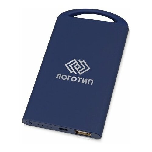 Портативное зарядное устройство Shine с зеркальной гравировкой 4000 mAh 595102 синий 128 х 68 х 1 металл с покрытием софт-тач 205300₽