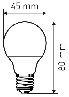 Лампа светодиодная ЭРА LED P45-7W-827-E27 (диод, шар, 7Вт, тепл, E27) - фотография № 4