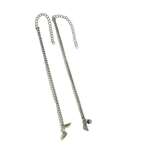 Комплект браслетов LERO, размер M, серебристый, серый