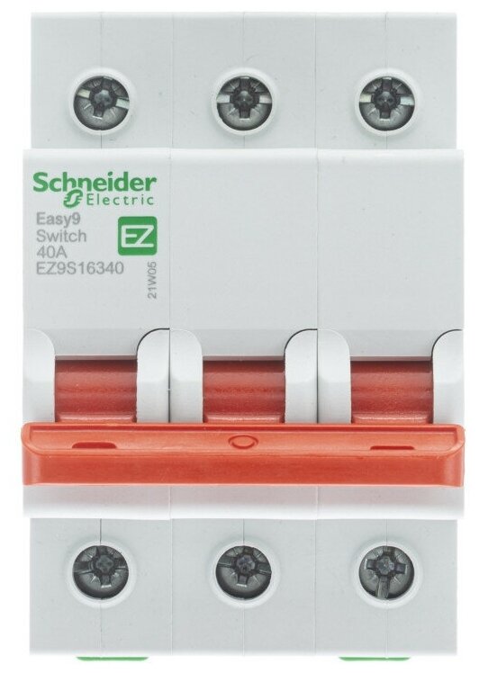 Easy9 EZ9S16340 Выключатель нагрузки трехполюсный 40 А Schneider Electric - фото №2