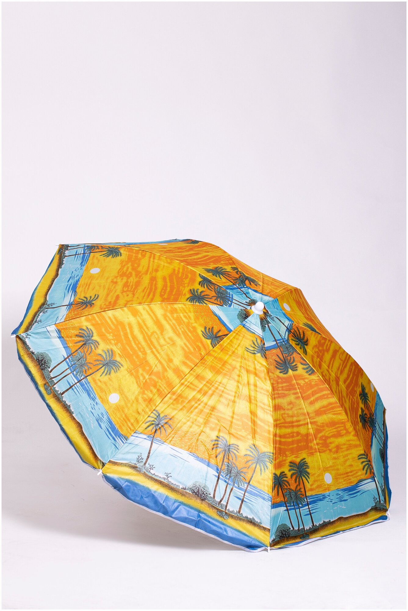 Зонт пляжный, солнцезащитный 1.55 м 8 спиц, . Материал купола плащевка. - фотография № 2