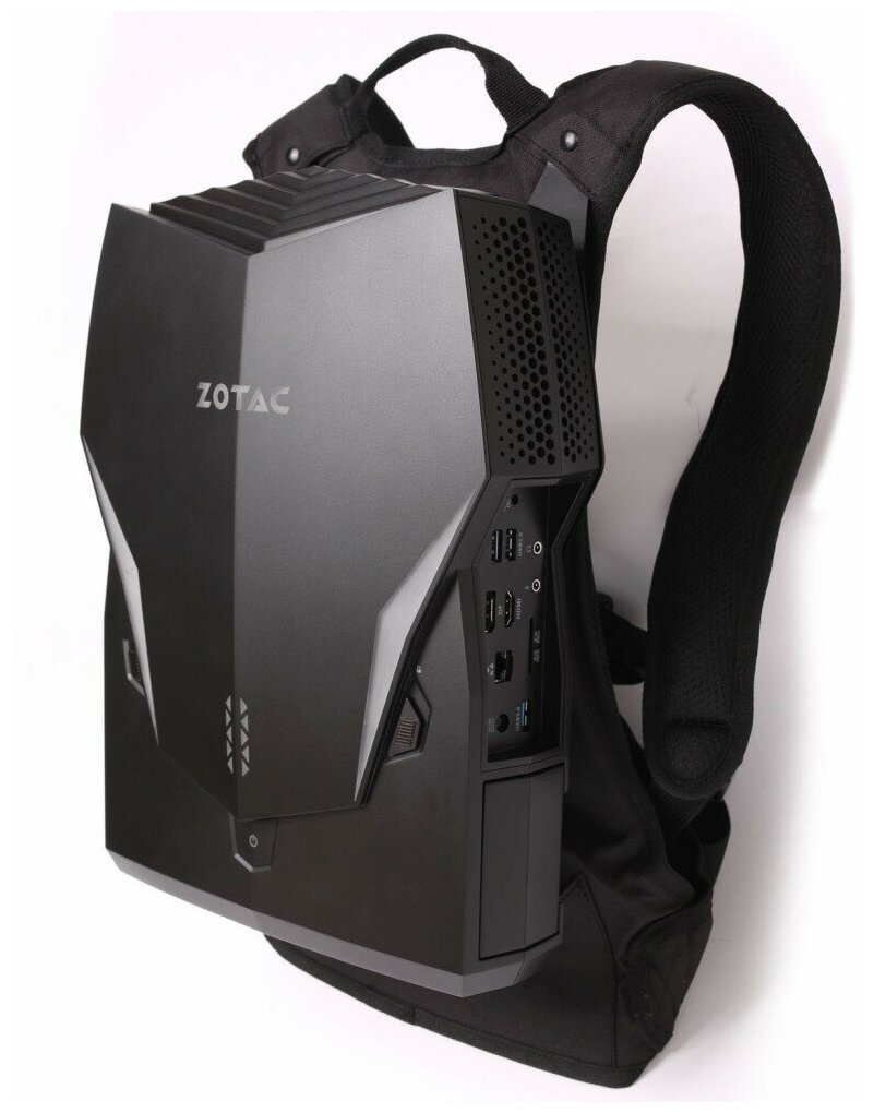 Платформа ZBOX-VR7N72-BE-W3C VR GO 20 Backpack i7-8700T GF GTX 1070 16Gb 240GB M2 SSD 16GB DDR4 SODIMM W10H Wi-Fi BT Dual GB-Lan 2x HDMI 1x DP charge dock 2x battery 25"; bay RTL {1} (ZBOX-VR7N72-BE-W3C)