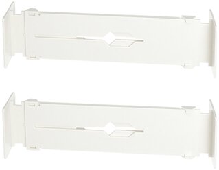 Раздвижные разделители в ящики Арникс, для хранения вещей, набор из 2-х шт, 33-55 см, цвет: Белый