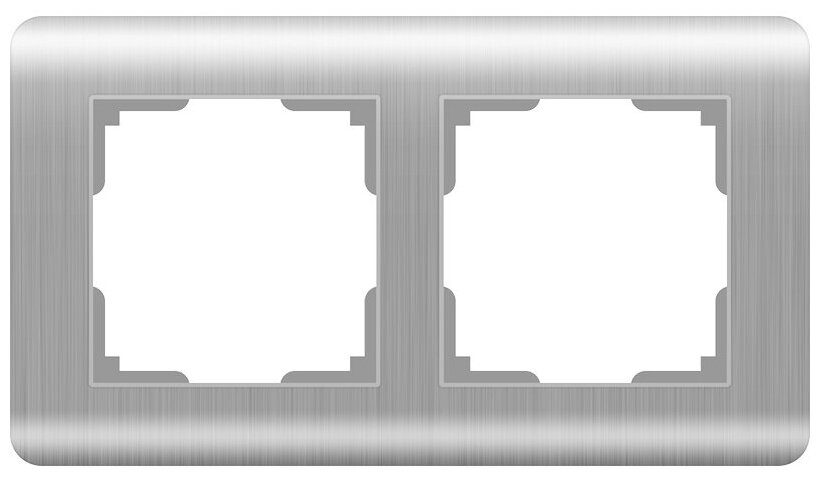 Werkel W0022106/ Werkel / Веркель Рамка на 2 поста Stream (серебряный) - фотография № 2