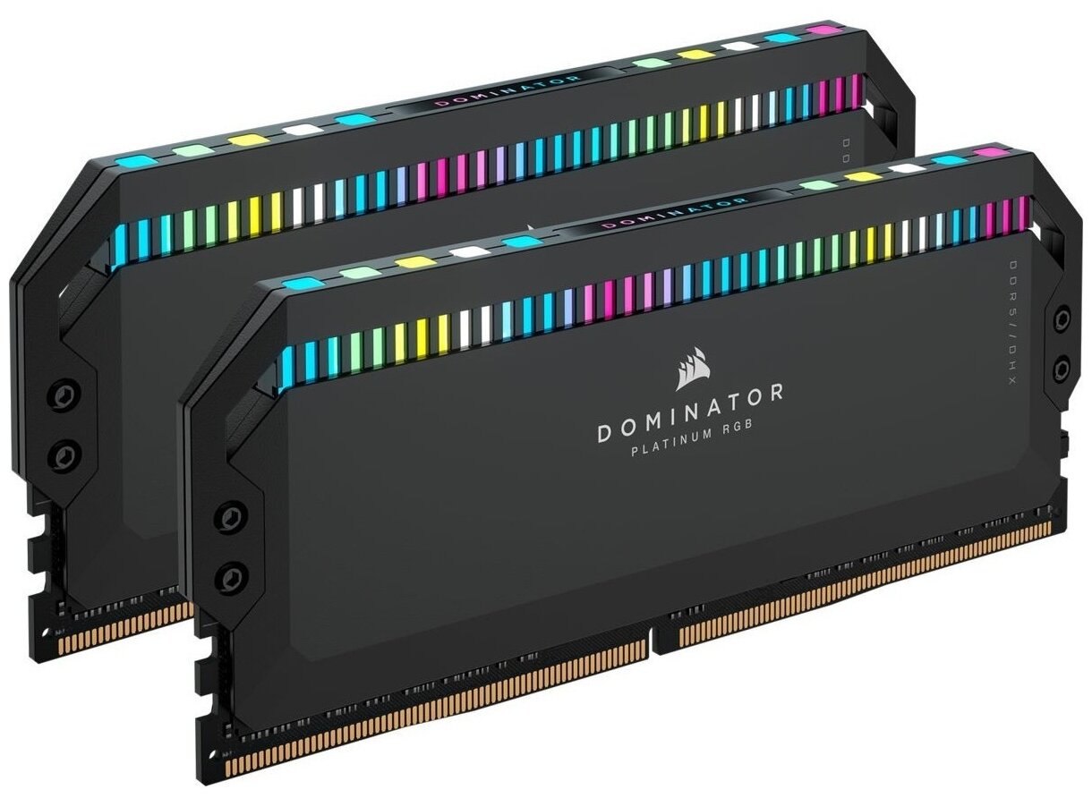 Модуль памяти Corsair 64GB DDR5 5600MHz DIMM Dominator PLATINUM RGB CMT64GX5M2X5600C40 (Kit of 2x32GB) Unbuffered, 40-40-40-77