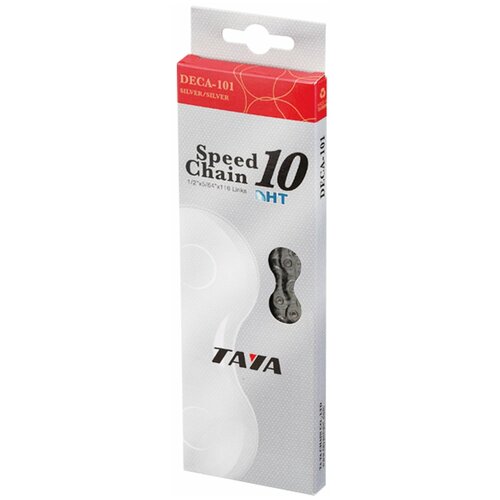 Цепь Taya DECA-101 (10ск,116зв) Silver цепь taya tolv 121 12ск 126зв silver silver