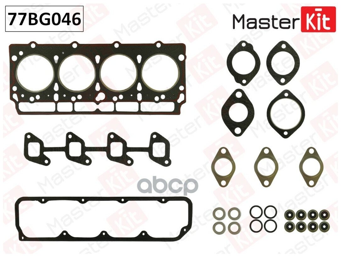 MASTERKIT 77BG046 Полный комплект прокладок ДВС FORD TRANSIT 91-00 4BC/4FA