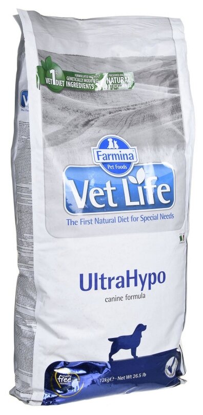 Сухой корм для собак Farmina Vet Life UltraHypo 1 уп. х 1 шт. х 12 кг - фотография № 2
