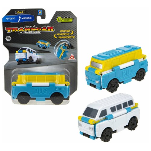 Игрушка Transcar Double 2в1: Автобус/Минивэн Т18280 машинка 1 toy transcar double такси пикап 2в1 8см