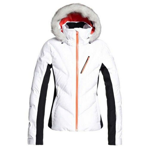 (*) Куртка сноубордическая Roxy 2019-20 Snowstorm Bright White (US:XS) белого цвета