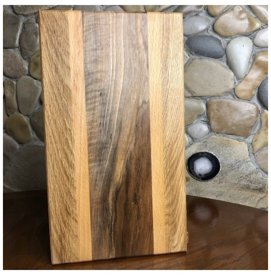 Доска разделочная деревянная для кухни разделки и резки, MyMatrixBox, дуб - фотография № 2